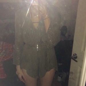 Beautiful olive green romper